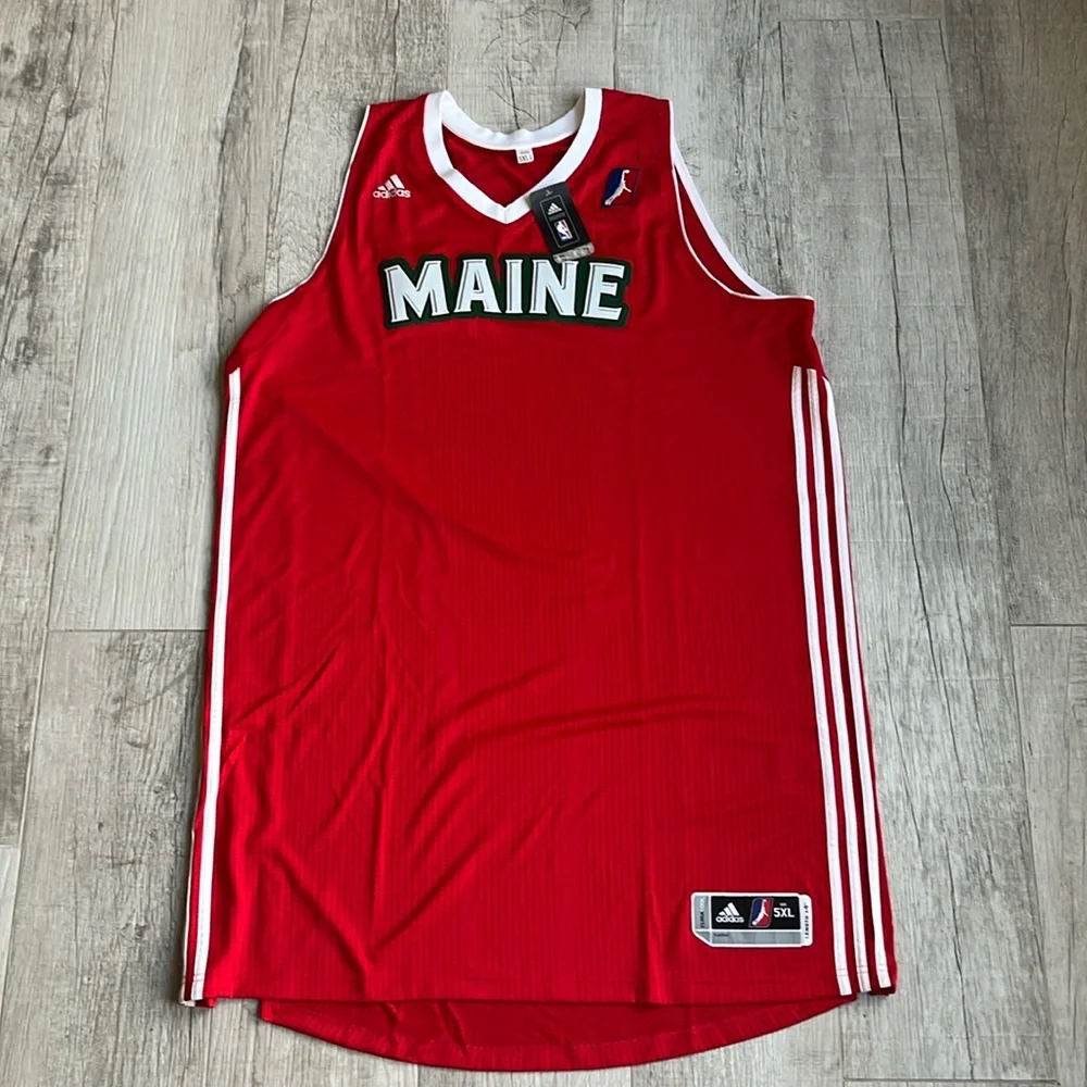 Maine Red Claws Authentic On-Court Team‎ Issued Pro Cut Red Jersey Men's 5XL